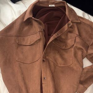 Ardene Brown Lightweight Shirt Jacket
